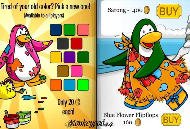 Club Penguin New Clothing Catalog:Summer Theme June 2008 | Club ...