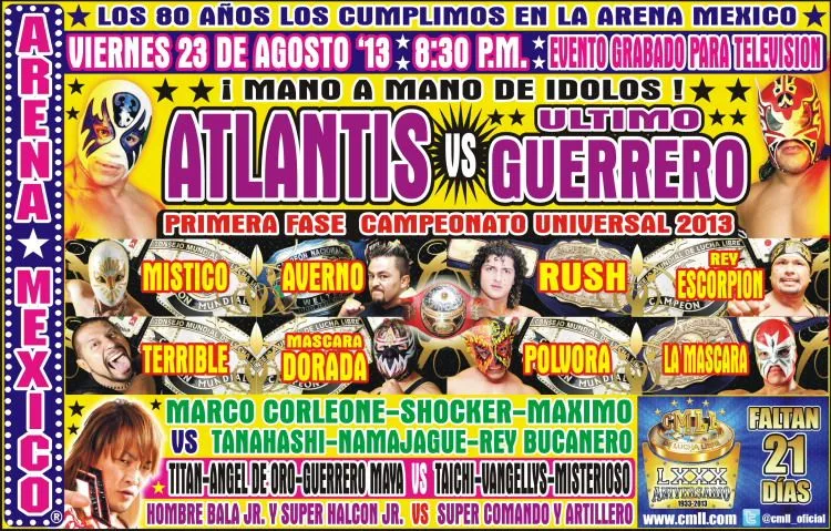 CMLL: La Cartelera del 23 de Agosto | Deportivoros