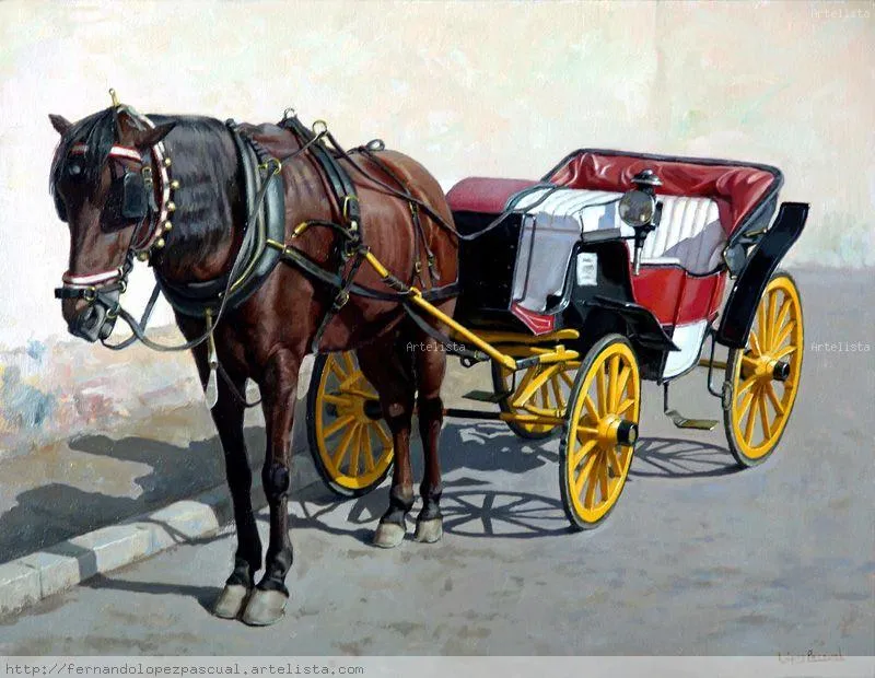 COCHE DE CABALLOS Fernando Lopez Pascual - Artelista.