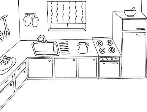 Dibujo para colorear de una estufa - Imagui