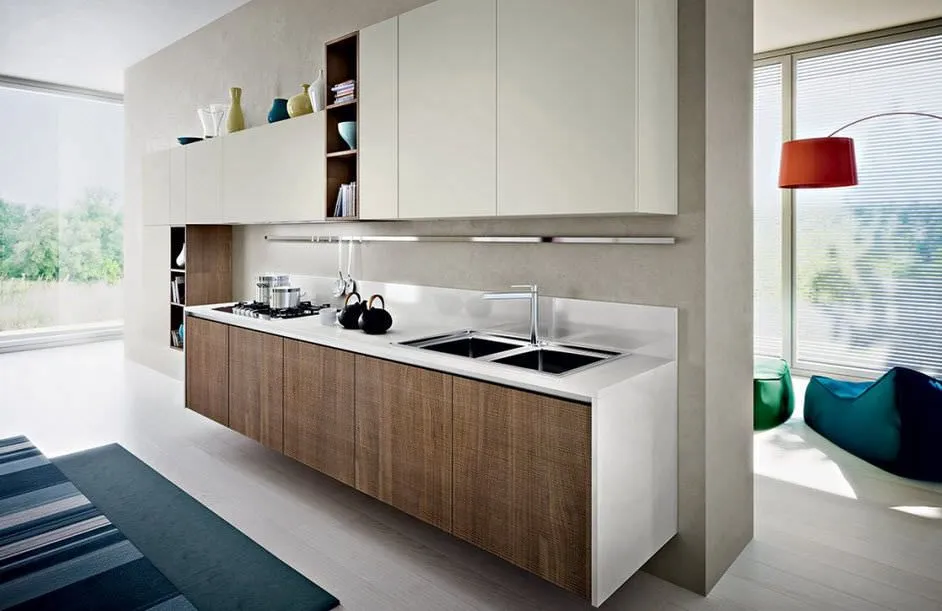 Cocina moderna / en melamina - EKO. - Pedini