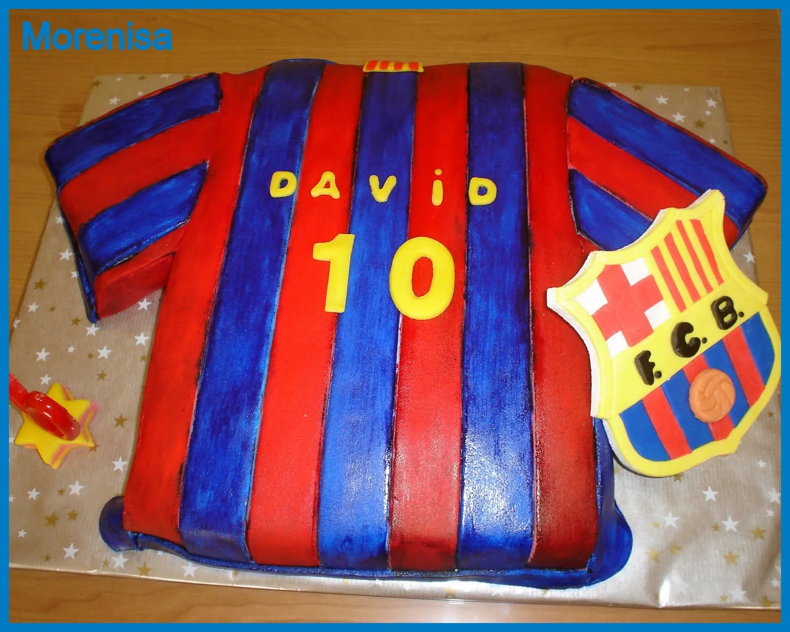 LA COCINA DE MORENISA: Tarta Camiseta del FC Barcelona (