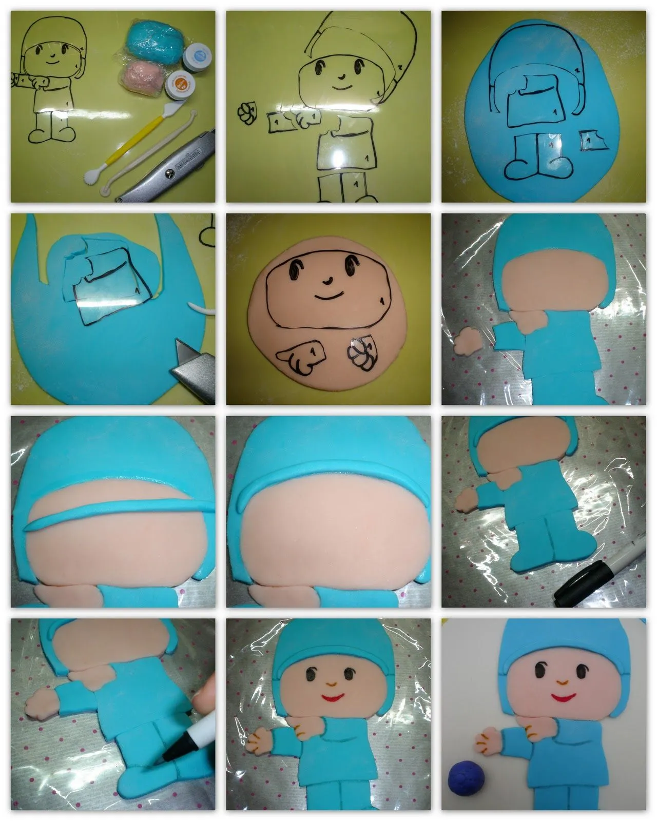 LA COCINA DE MORENISA: Tutorial Técnica Puzzle Pocoyo.-