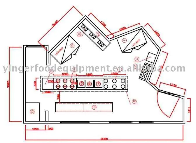 Cocina proyecto / equipo de restaurante-Diseño de Arquitectura ...