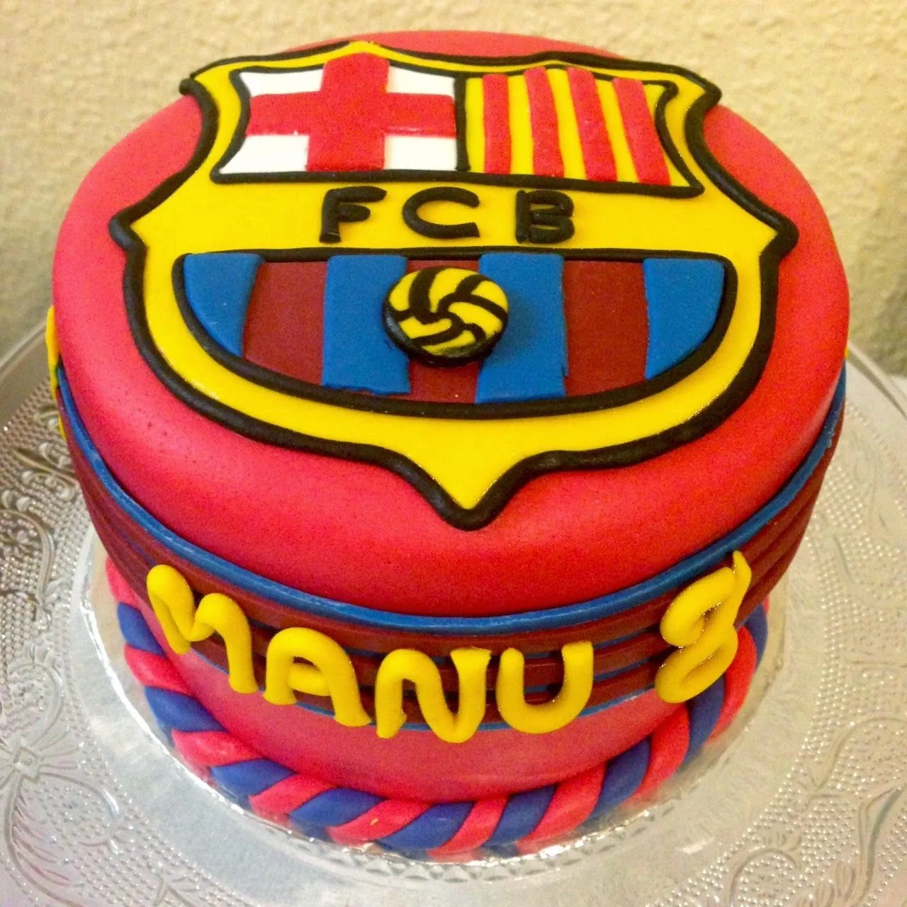 Cocinando dulce y salado: #Tarta del #FC #Barcelona en #fondant ...