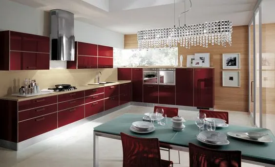 8 Cocinas color rojo italianas modernas | Ideas para decorar ...