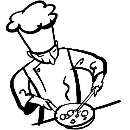 Dibujos para imprimir y colorear: Cocineros para colorear