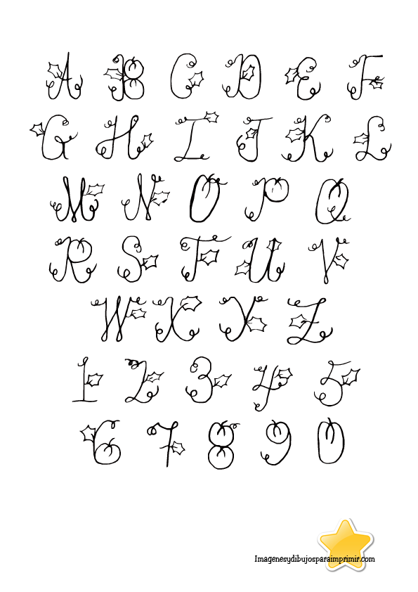 Dibujos de letras para bordar gratis - Imagui