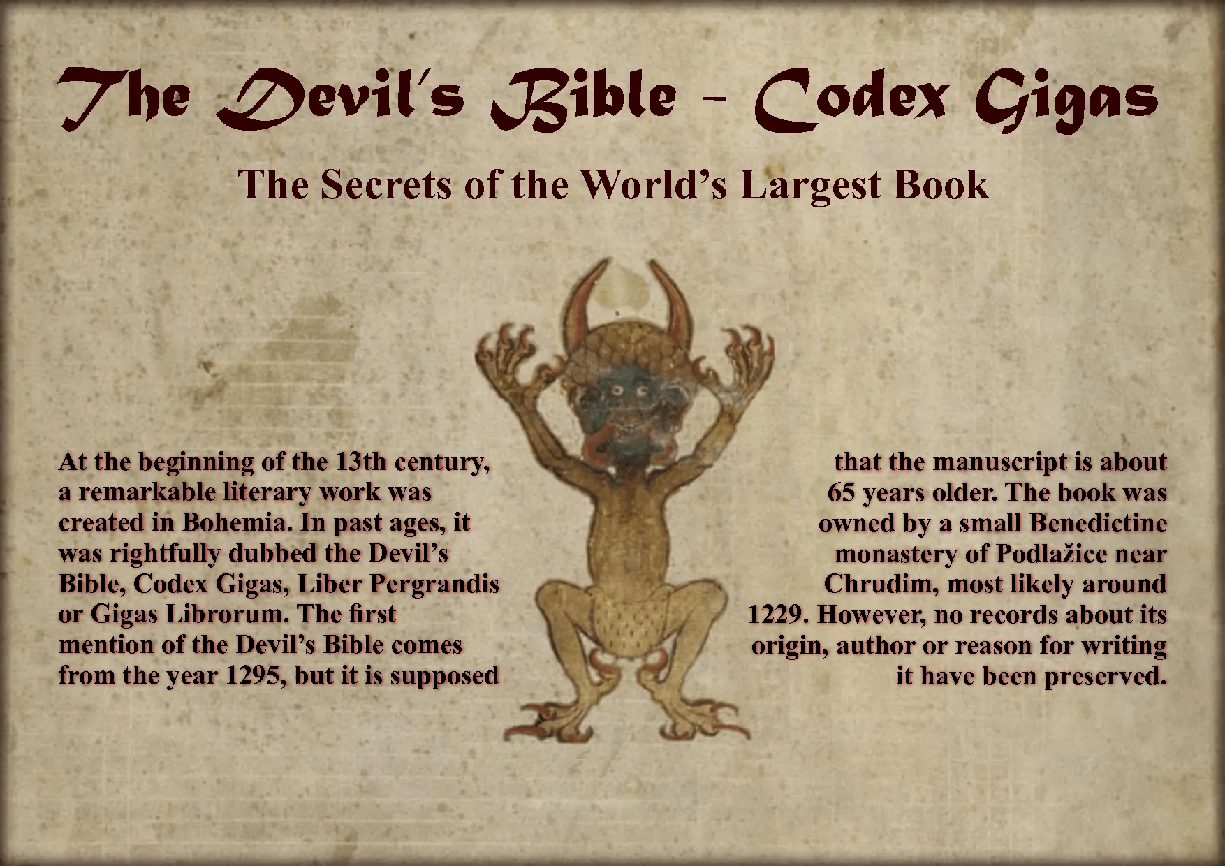 El Codex Gigas - Wiki Creepypasta