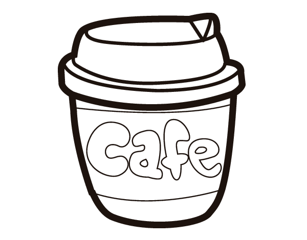 Coffee glass coloring page