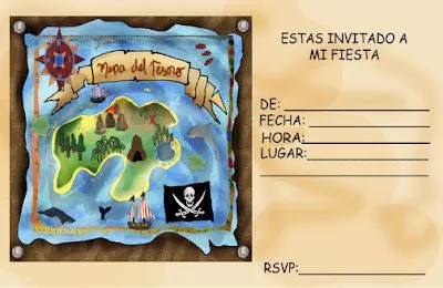 El Cofre de Monica: Invitacion pirata