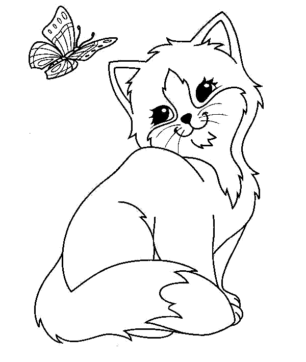 Coisinhas para Crianças: DESENHOS DE GATINHOS PARA COLORIR