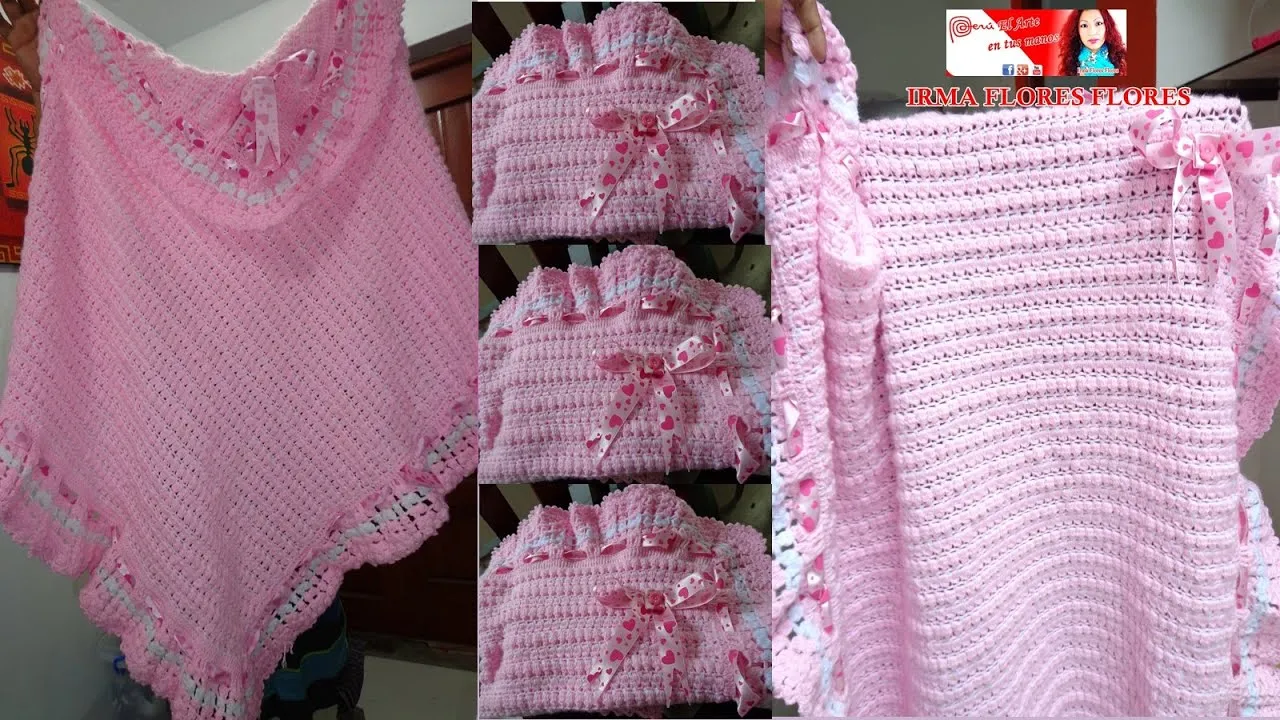 COLCHA- COBIJITA Y/ O MANTITA PARA BEBE TEJIDA A CROCHET PASO A ...