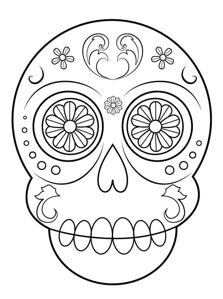 Colección de 20 plantillas de Catrinas para colorear listas para descargar. Enco… | Calaveras para colorear, Calaveras mexicanas para colorear, Imagenes de calavera