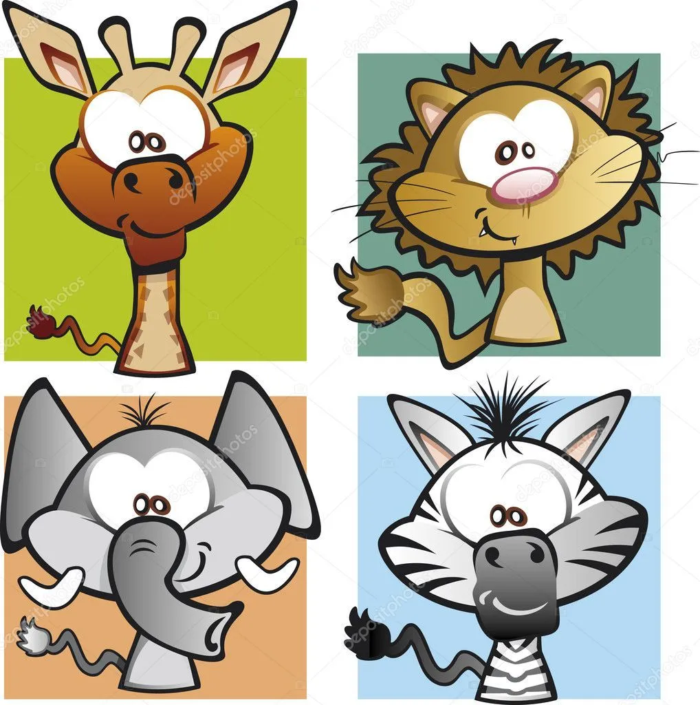 la colección animales de safari — Vector stock © scribbles-