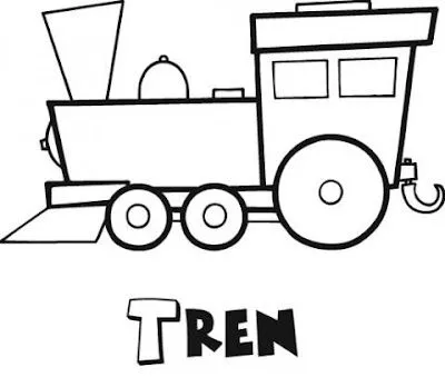 Mi colección de dibujos: Dibujos de trenes para pintar