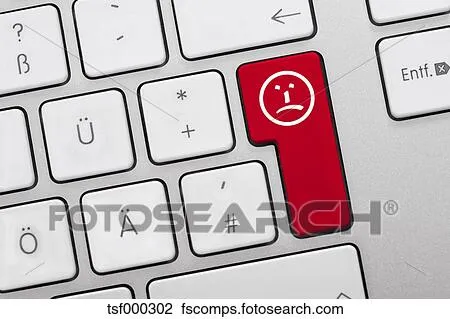 Colección de foto - ilustración, de, teclado, teniendo, rojo ...