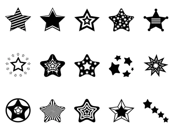 colección de iconos de estrellas — Vector stock © huhulin #24762703