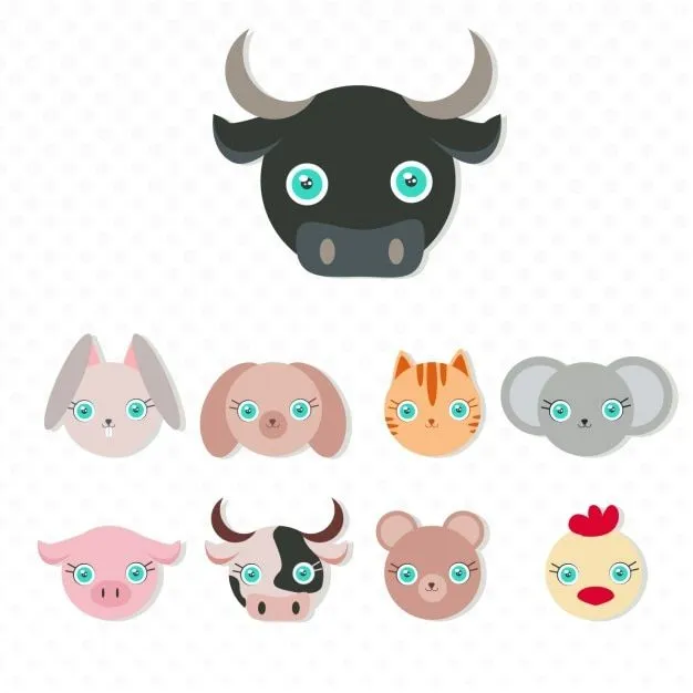 Colección de máscaras de animales | Vector Gratis