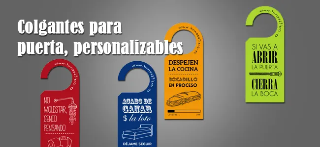 Colgadores para puertas personalizables