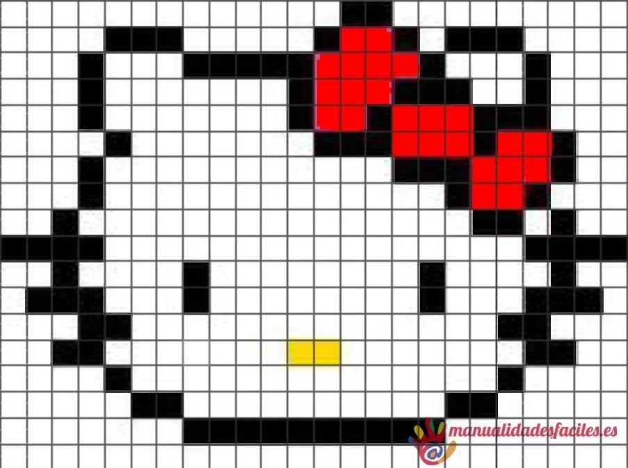 Colgante Hello Kitty hecho con Hama mini | Manualidades faciles