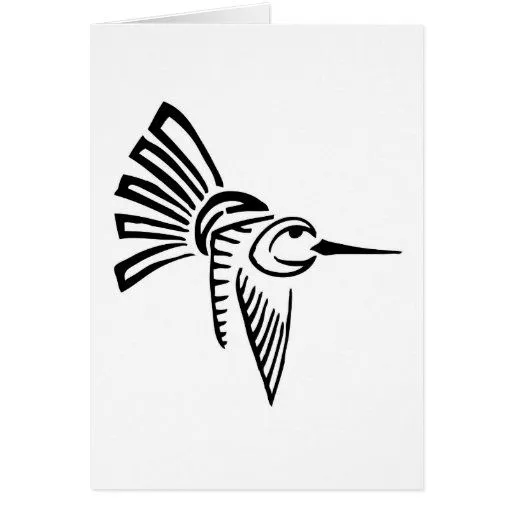 Colibrí tribal felicitación | Zazzle