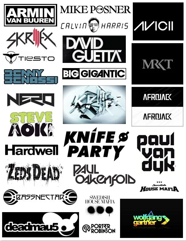 Collage, Top DJ Logos | Summit DJ Inspiration | Pinterest