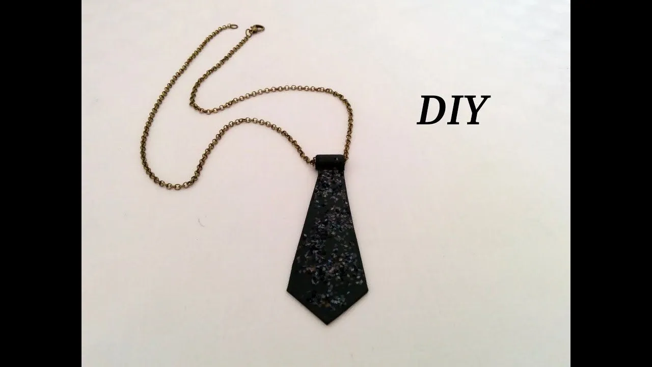 Collar, colgante corbata, diy, Muy fácil y rápido! - YouTube