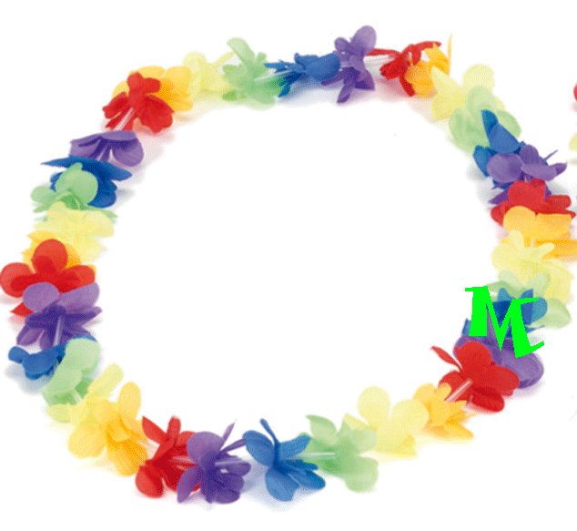 Collar hawaiano de flores económico - MundoGlobo