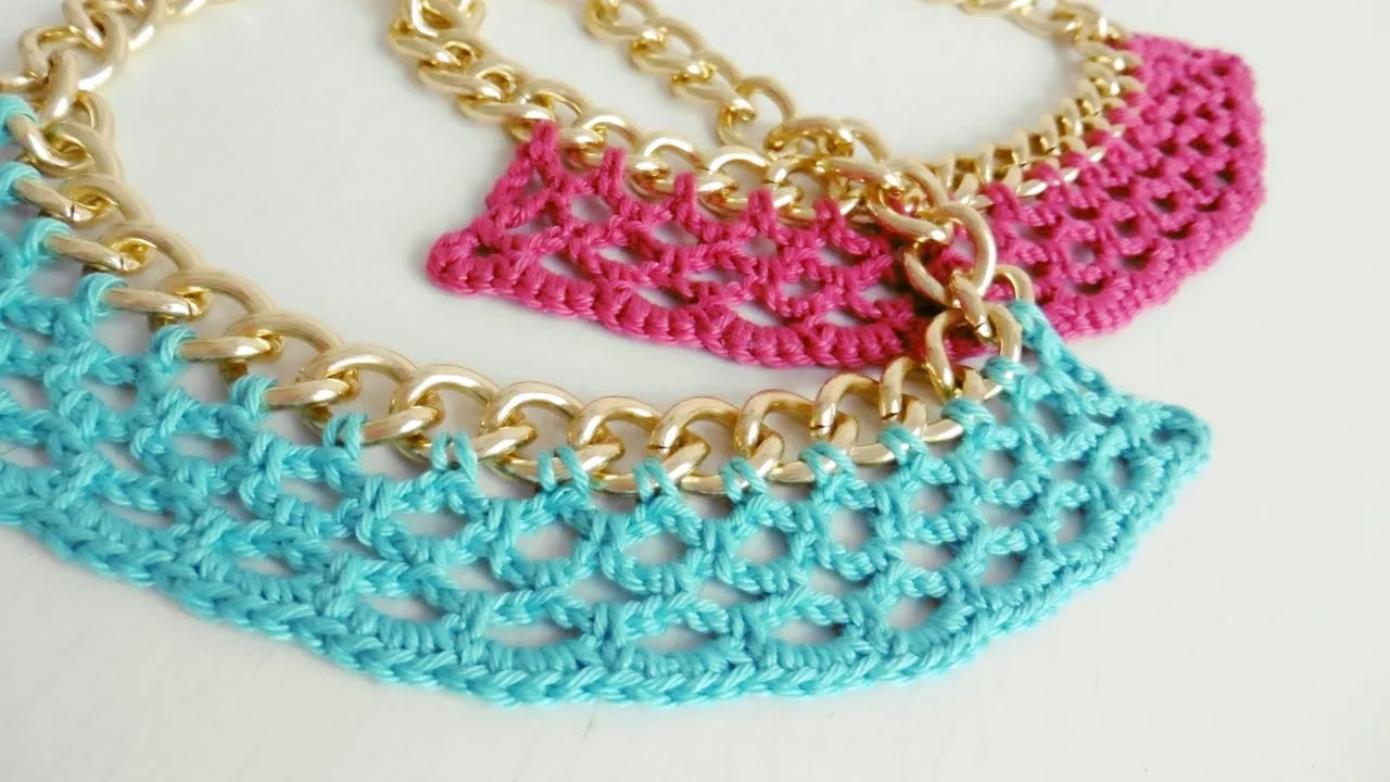 Collar Tejido a Crochet - Paso a Paso - YouTube