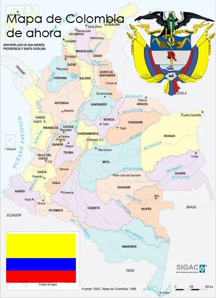 Colombia ¡200 Años de Pasion!: Comparacion de los mapas de Colombia