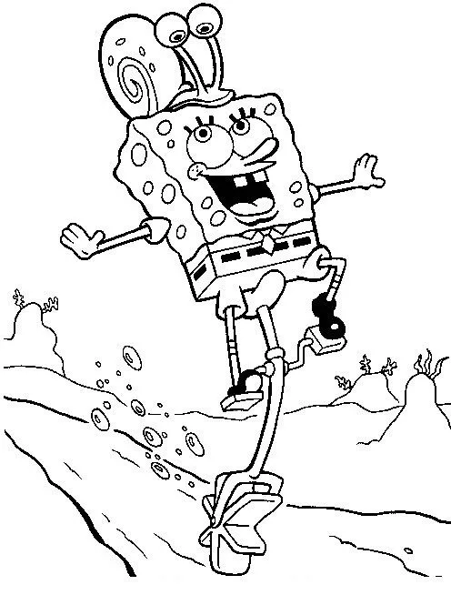 COLOREA TUS DIBUJOS: Bob Esponja para colorear