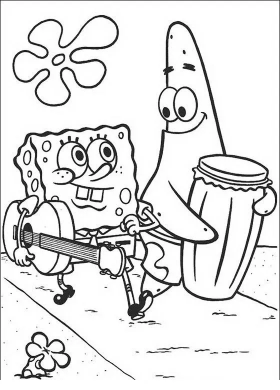 COLOREA TUS DIBUJOS: Bob Esponja y Patricio Estrella para colorear