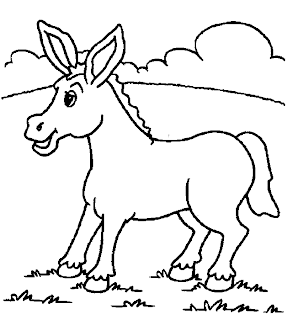 COLOREA TUS DIBUJOS: Burro para colorear