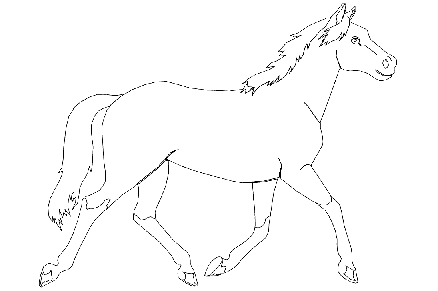 COLOREA TUS DIBUJOS: Caballo para colorear