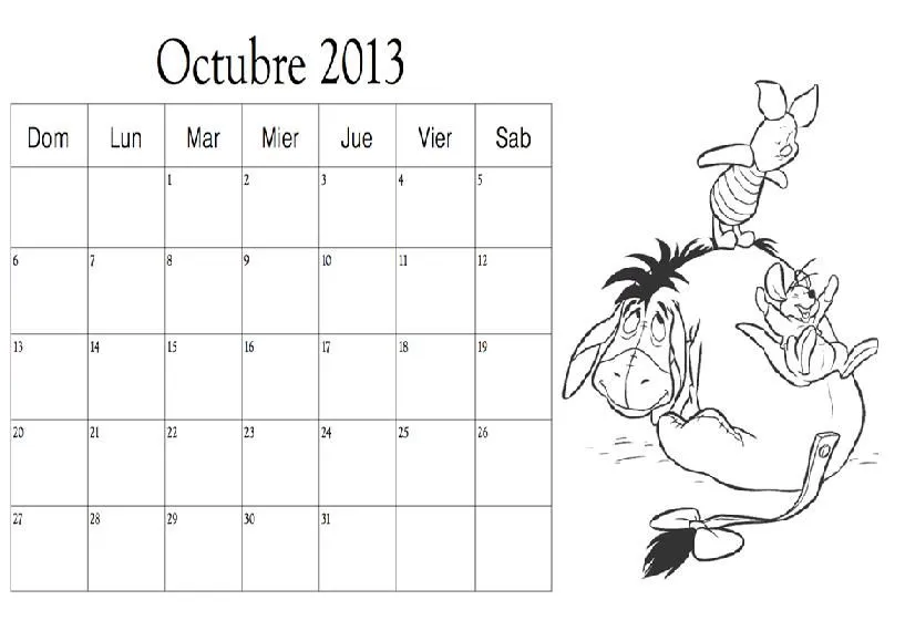 COLOREA TUS DIBUJOS: Dibujo del mes de Octubre 2013 para Colorear