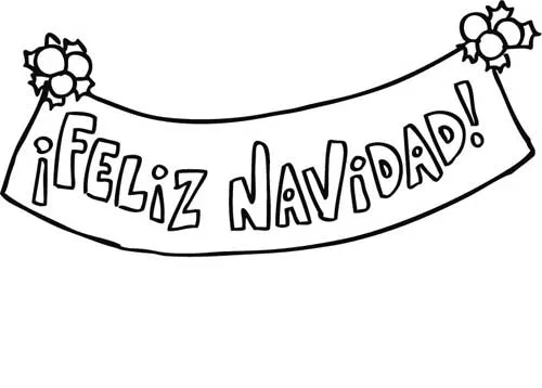 COLOREA TUS DIBUJOS: Cartel de feliz navidad para colorear