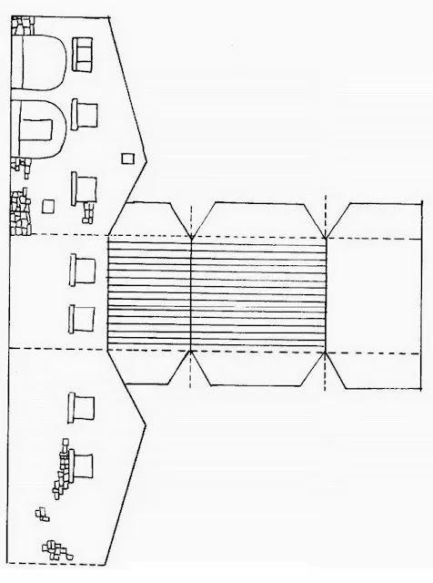 Casa para armar, pintar y dibujar ~ 4 Dibujo