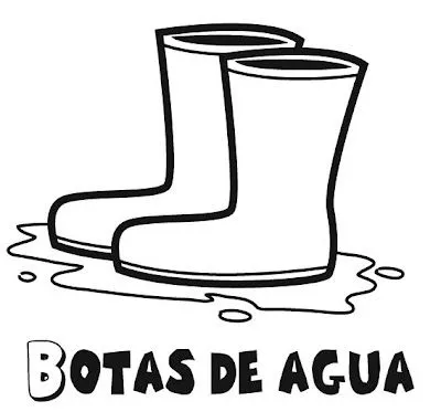 COLOREA TUS DIBUJOS: Dibujo de Botas de agua para colorear