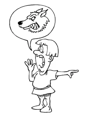 COLOREA TUS DIBUJOS: Dibujo de la fabula de el pastor mentiroso ...