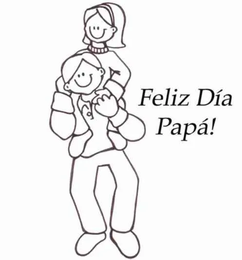 COLOREA TUS DIBUJOS: Dibujo de Dia del Padre