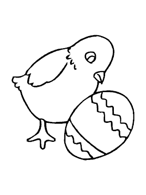 COLOREA TUS DIBUJOS: Dibujo de pollito con huevo de pascua para ...