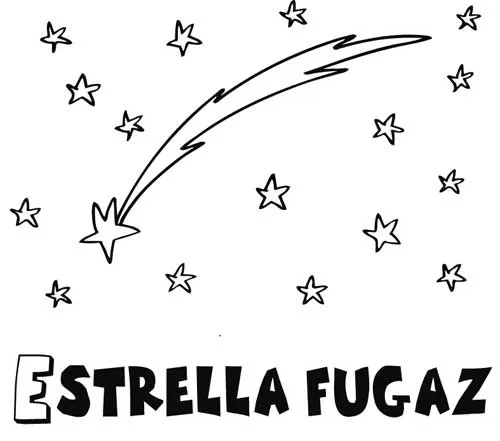 COLOREA TUS DIBUJOS: Estrella fugaz para colorear