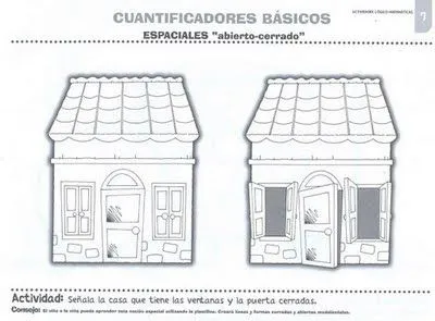 COLOREA TUS DIBUJOS: FICHAS DE MATEMÁTICA LÓGICA - "ABIERTO - CERRADO"