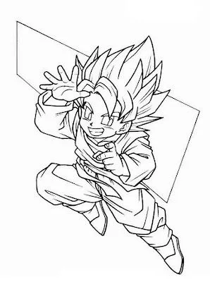 COLOREA TUS DIBUJOS: Goku para colorear