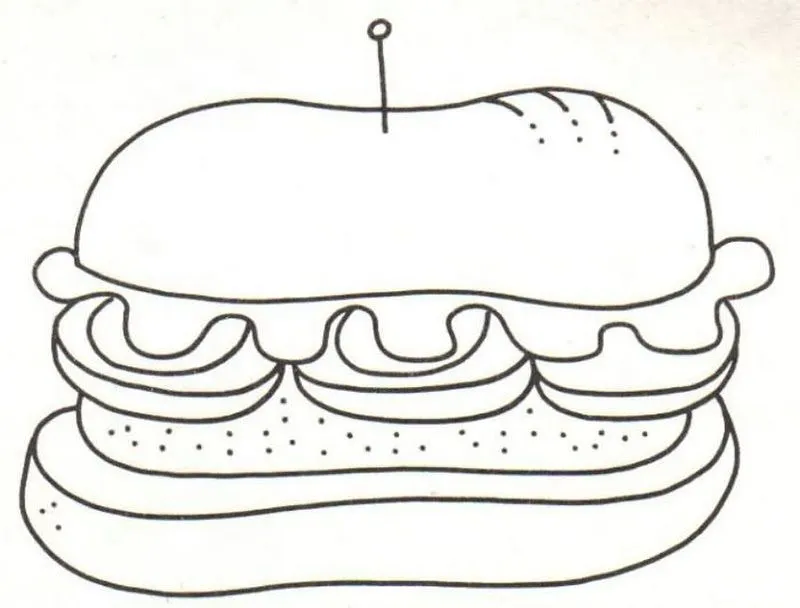 COLOREA TUS DIBUJOS: Hamburguesa para colorear