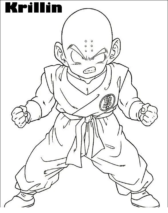 COLOREA TUS DIBUJOS: Krillin para colorear