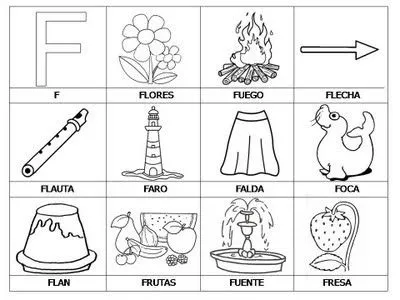 COLOREA TUS DIBUJOS: Laminas con dibujos para aprender palabras y ...