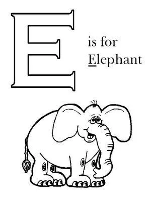 COLOREA TUS DIBUJOS: Letra E en ingles para colorear - Elefante ...