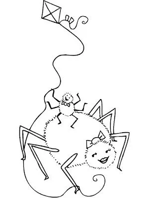 COLOREA TUS DIBUJOS: Arañas para colorear